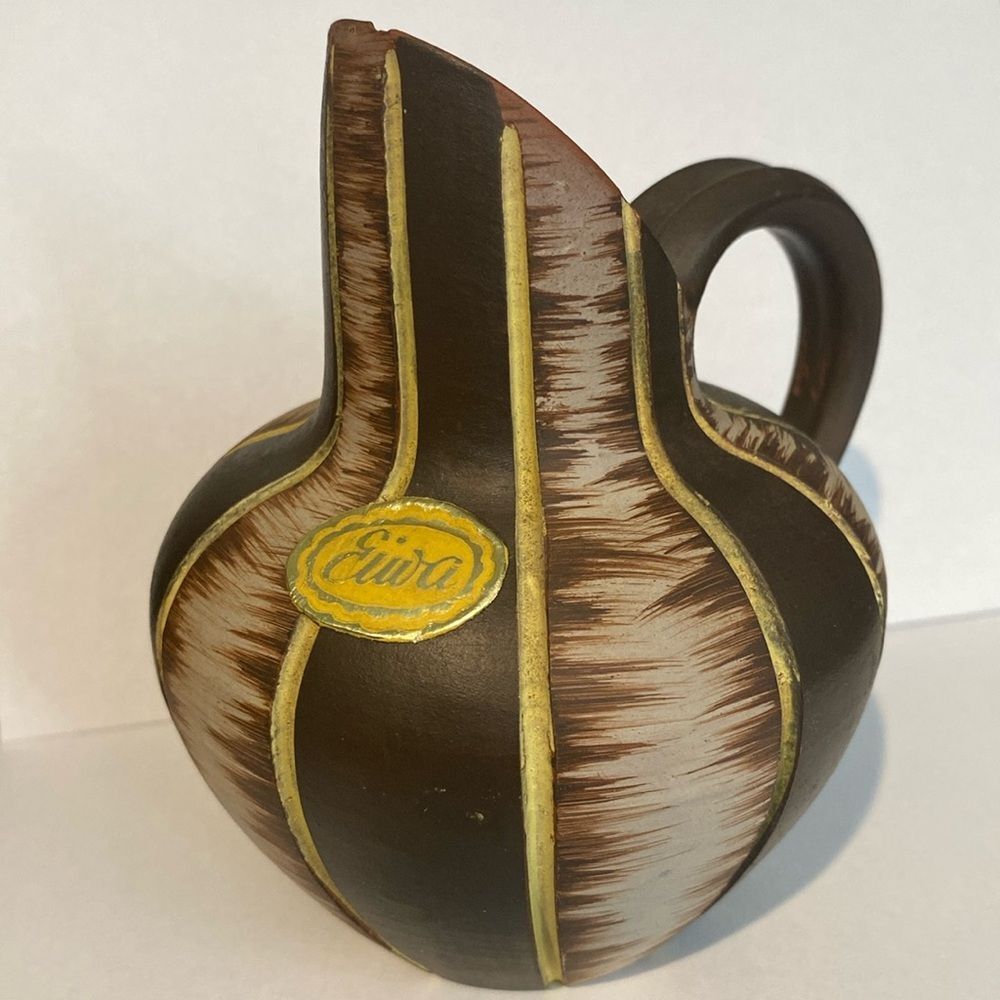Eiwa Vase 5” Tall Hand Painted German Decorative Vintage Piece